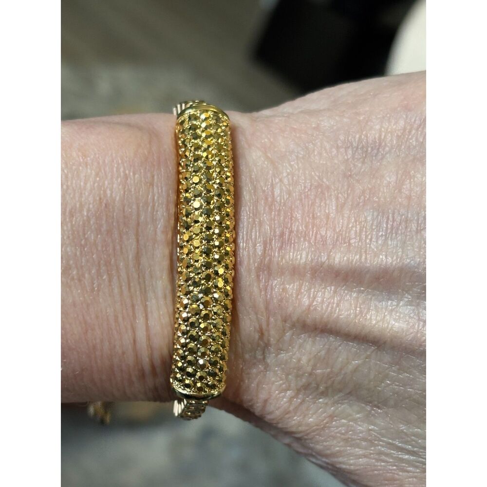 VTG Joan Boyce Gold-Tone Rhinestone Slider Bracelet